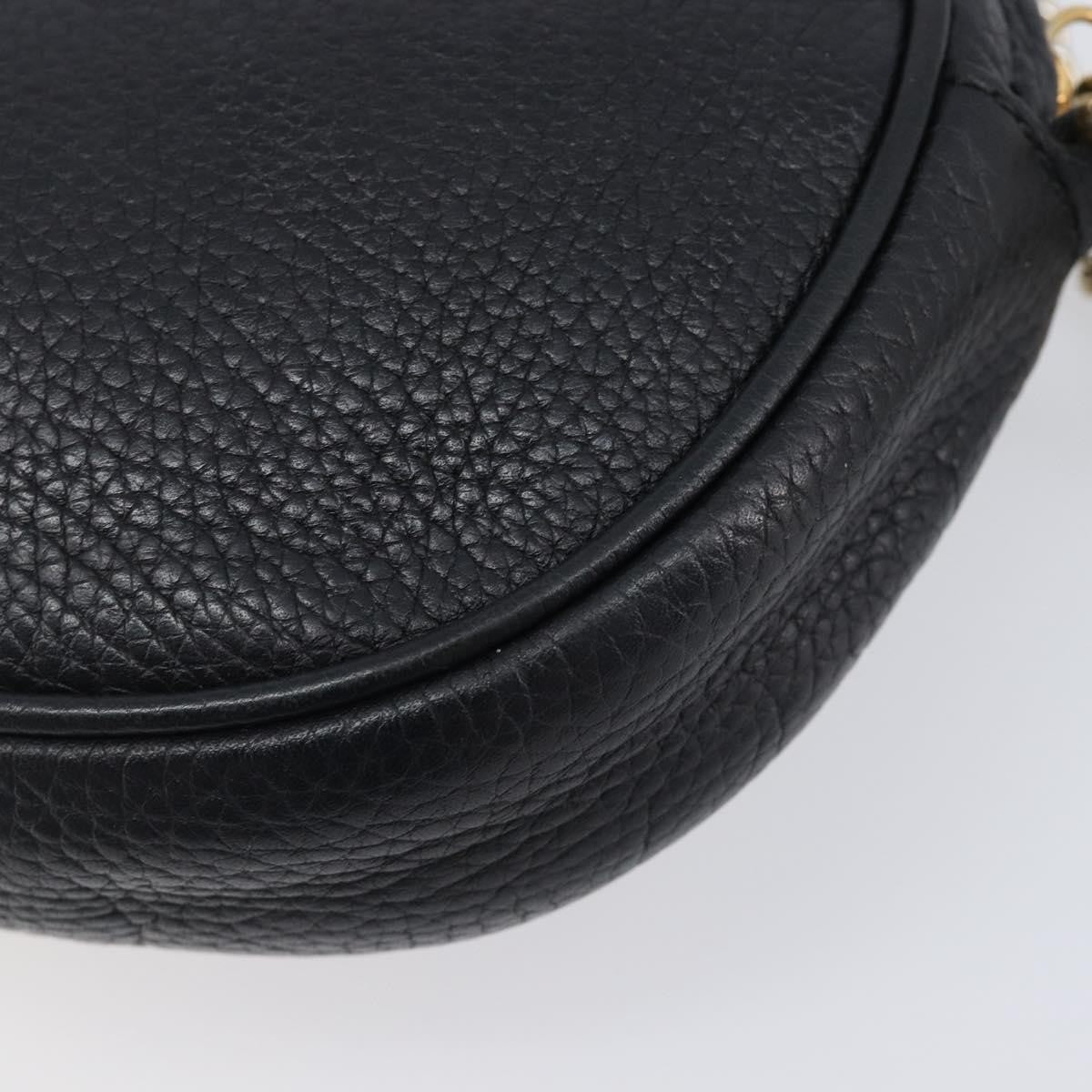 Gucci Soho Chain Leather Black Leather Handbag (Pre-Owned)