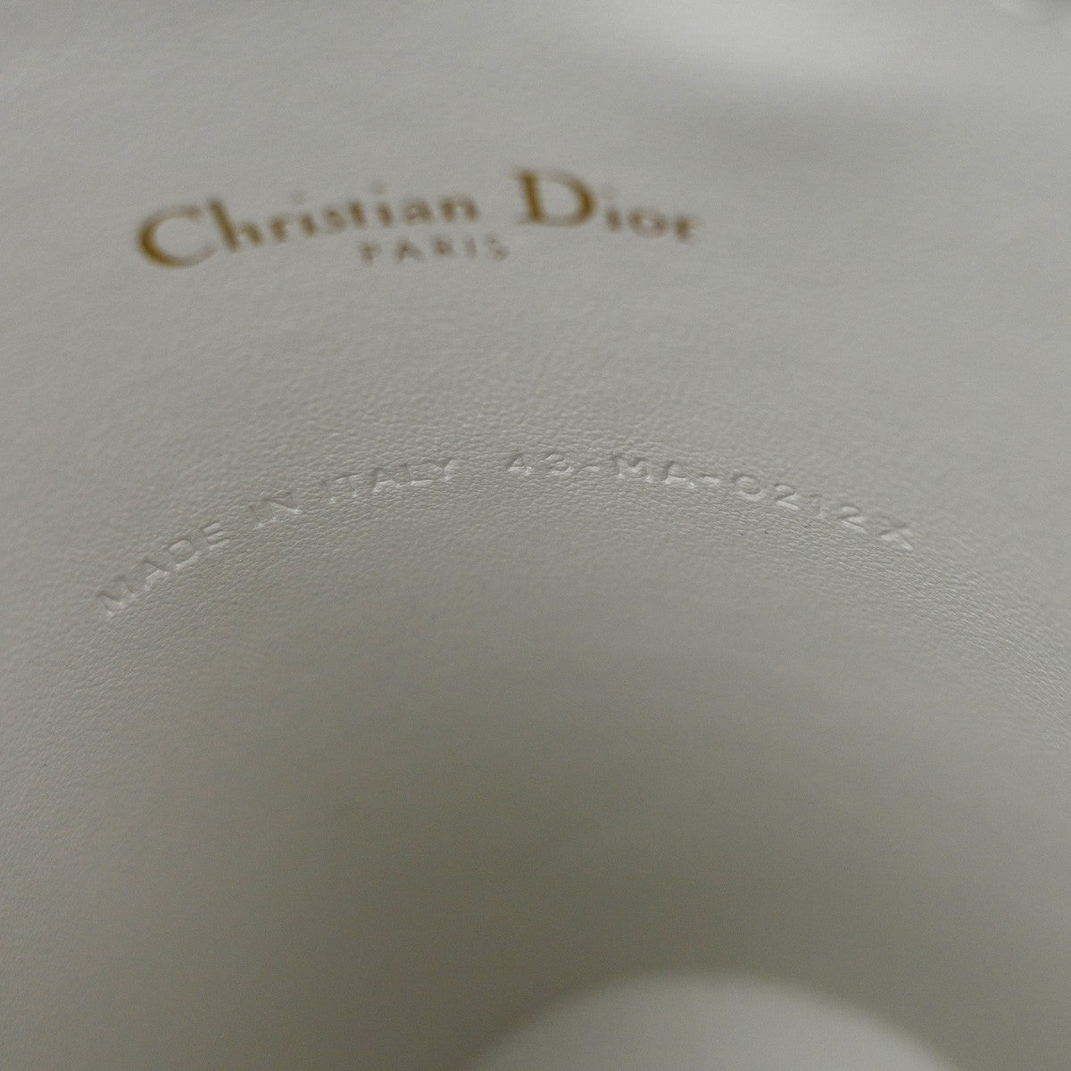 Christian Dior Vibe Bottle Holder Printed Leather White Leather Shoulder Bag Bag (Pre-Owned)