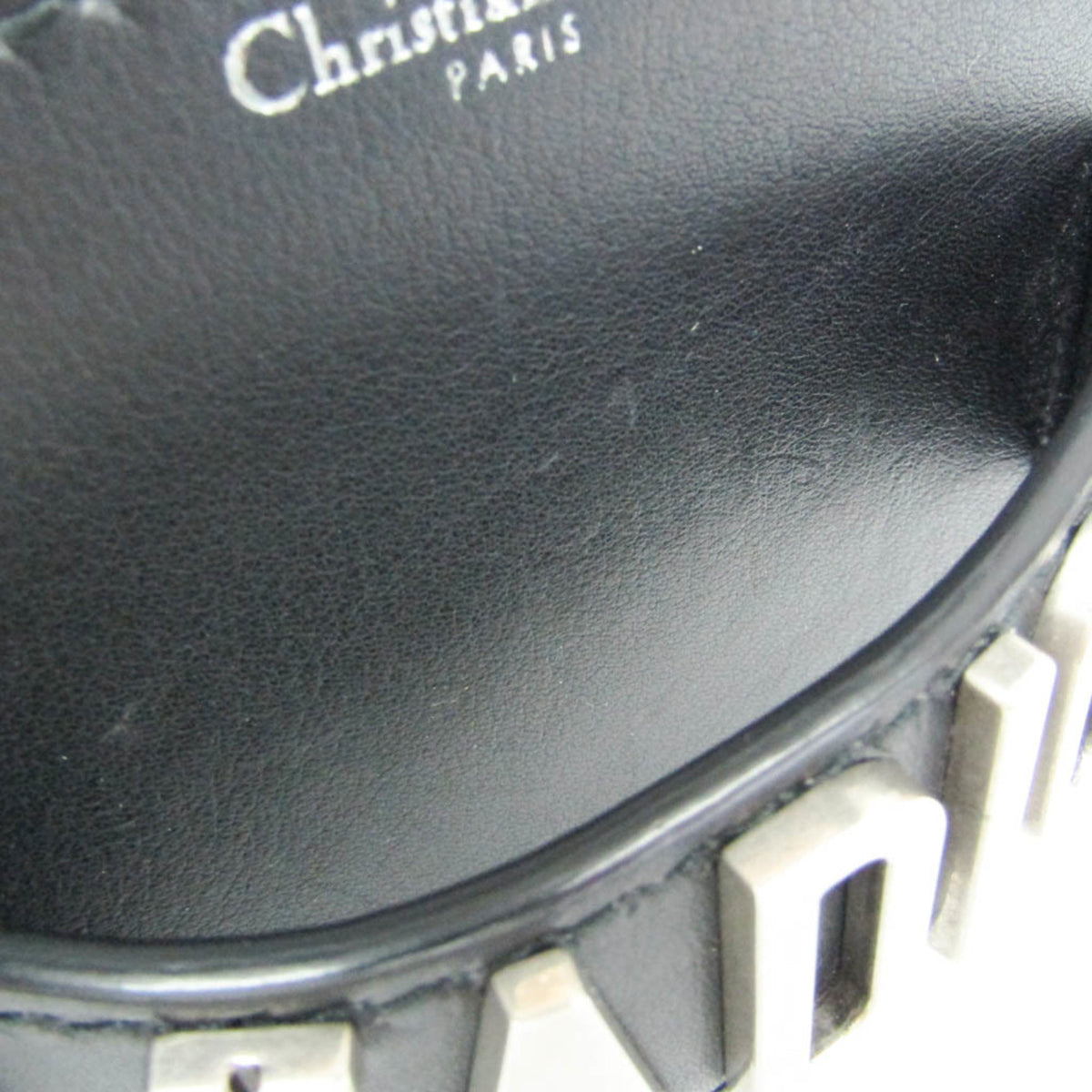 Christian Dior J'adior Flap Embellished Leather Black Leather Handbag (Pre-Owned)