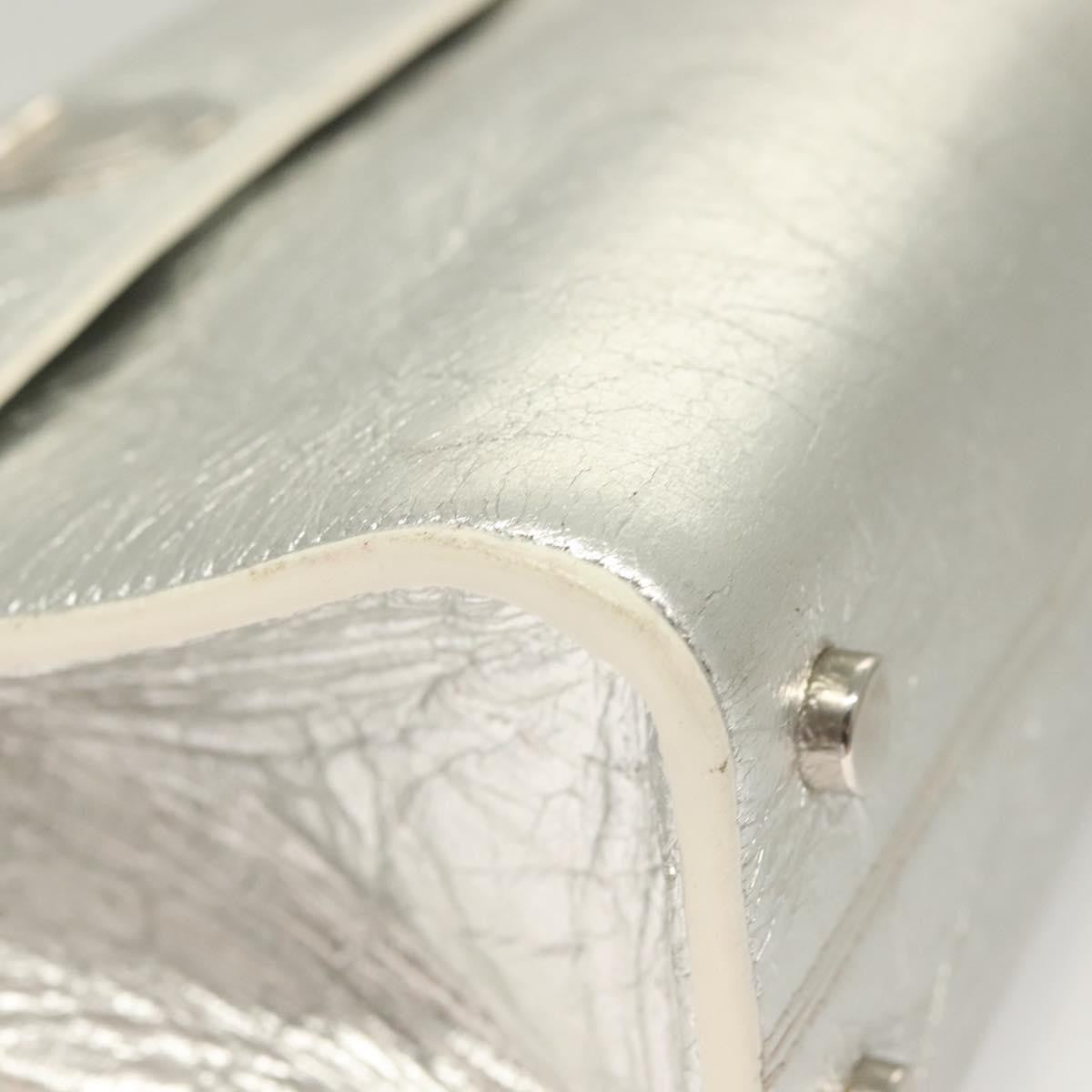Christian Dior Diorever Leather Silver Leather Bag (Pre-Owned)
