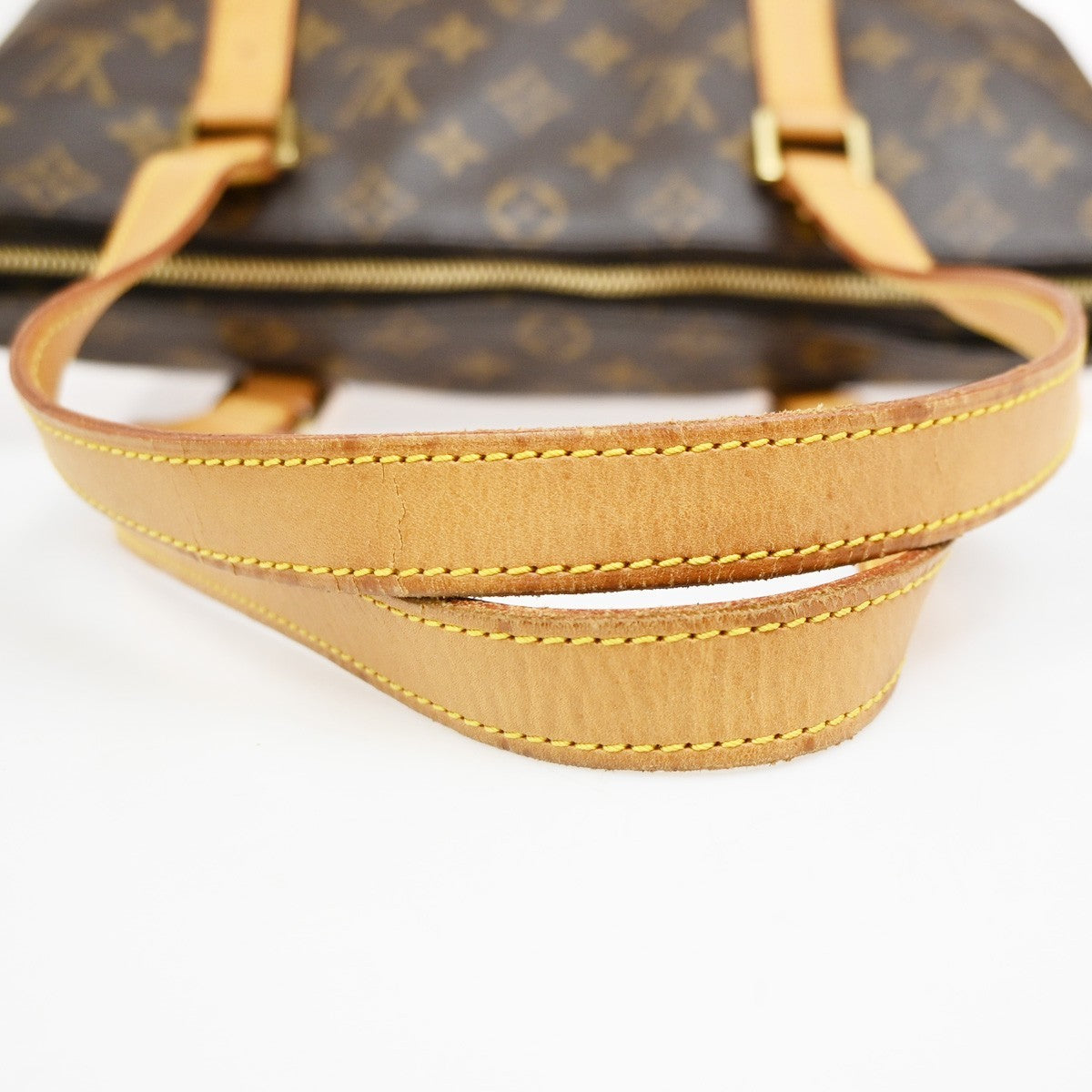 Louis Vuitton Cabas Mezzo Monogram Canvas Brown Canvas Tote Bag Bag (Pre-Owned)