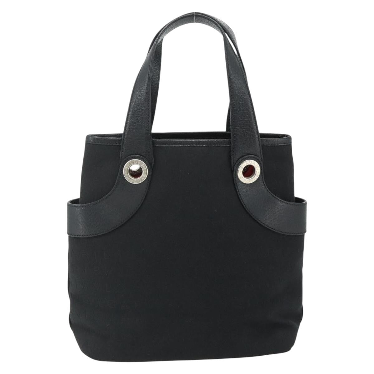 Bvlgari Logomania Canvas Black Canvas Shoulder Bag Bag (Pre-Owned)