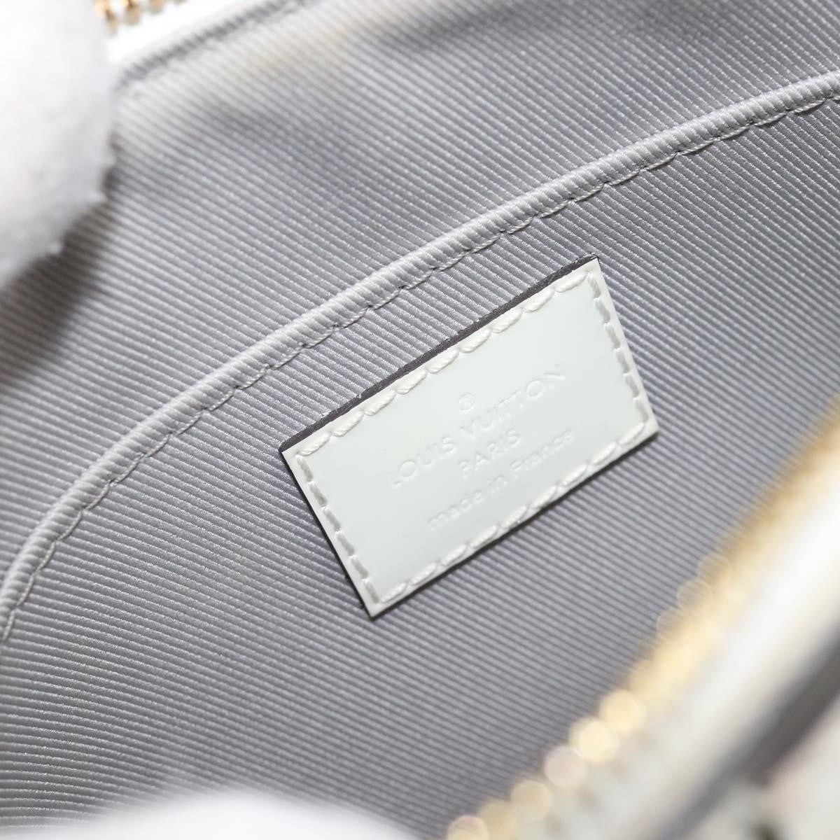 Louis Vuitton Alma Chain Vernis With Monogram Canvas White Patent_Leather Handbag (Pre-Owned)