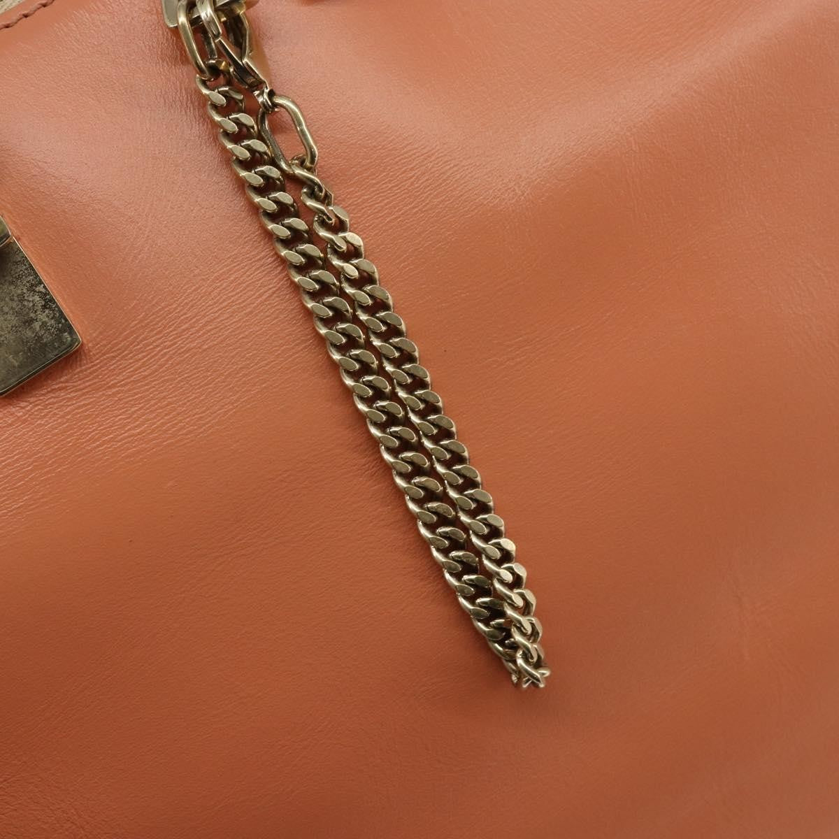 Chloe Bicolor Baylee Satchel Leather Orange Leather Handbag (Pre-Owned)