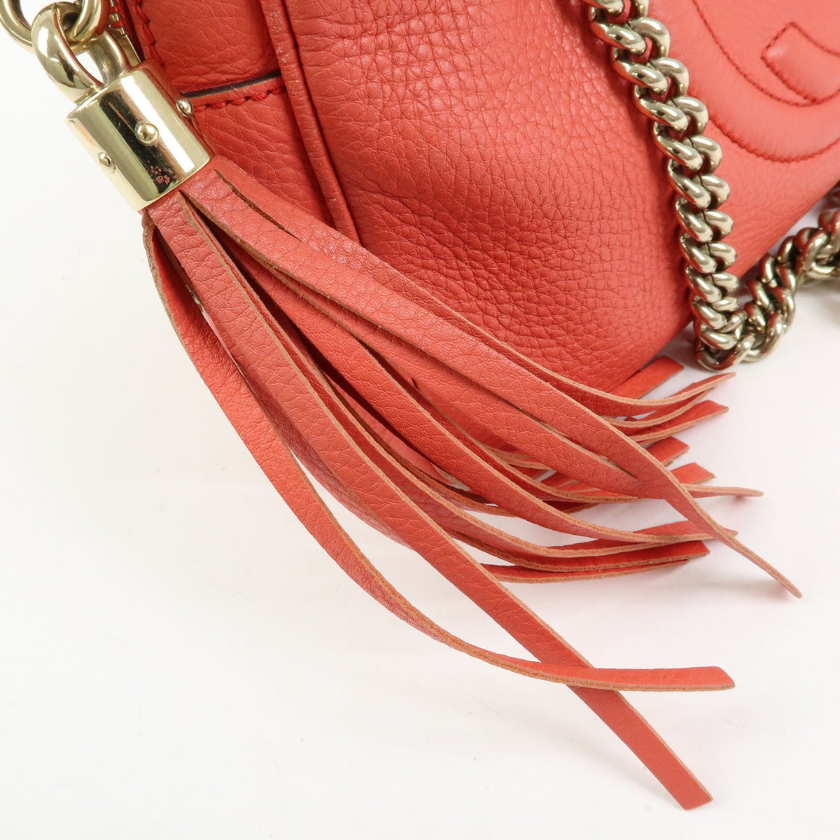 Gucci Soho Chain Zip Leather Pink Leather Shoulder Bag Bag (Pre-Owned)