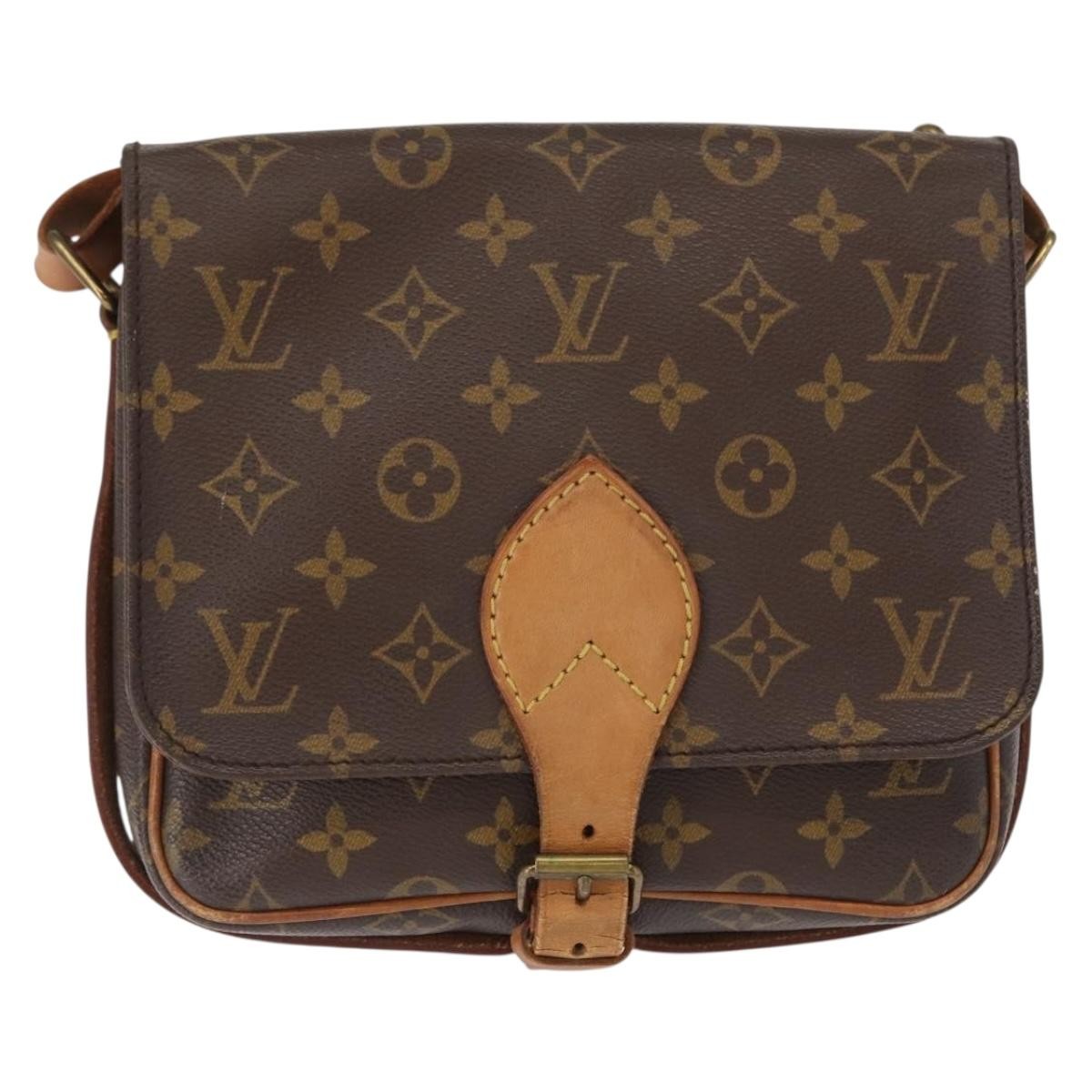 Louis Vuitton Cartouchiere Monogram Canvas Brown Canvas Shoulder Bag Bag (Pre-Owned)