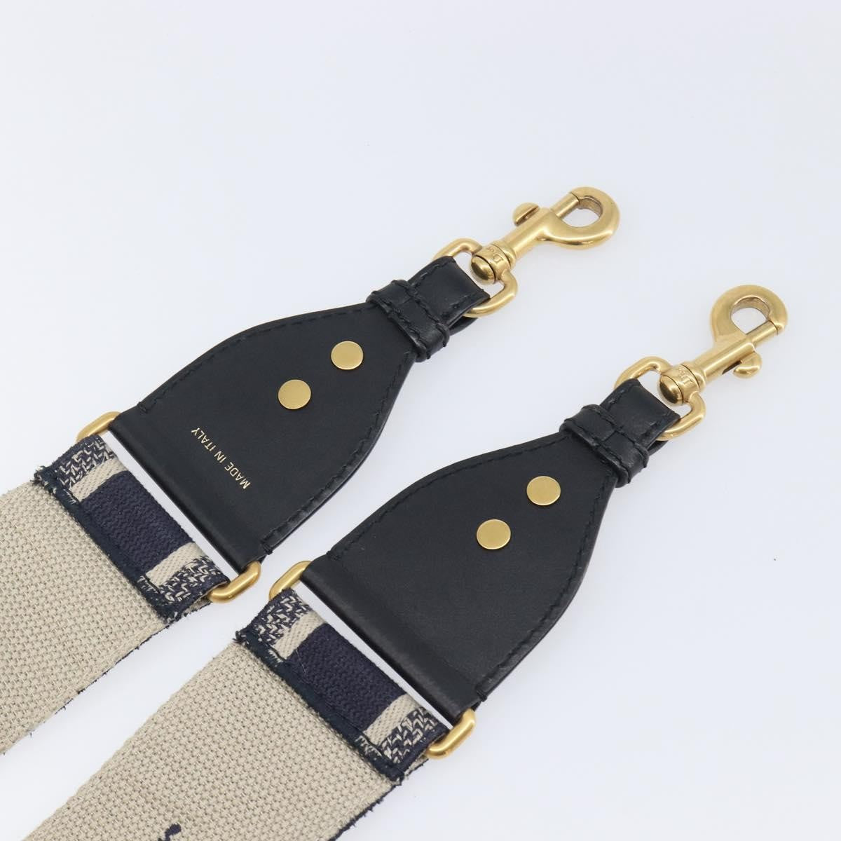 Christian Dior Shoulder Strap Embellished Canvas Navy Canvas Straps Accessory (Pre-Owned)