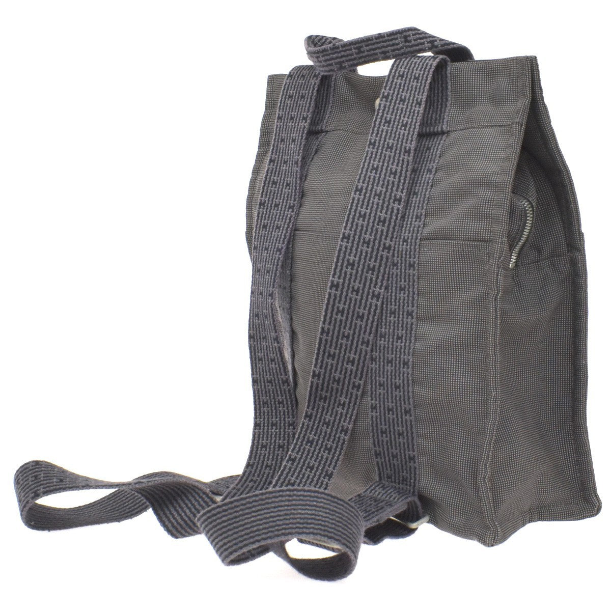 Hermes Herline Canvas Gray Canvas Backpack Bag (Pre-Owned)