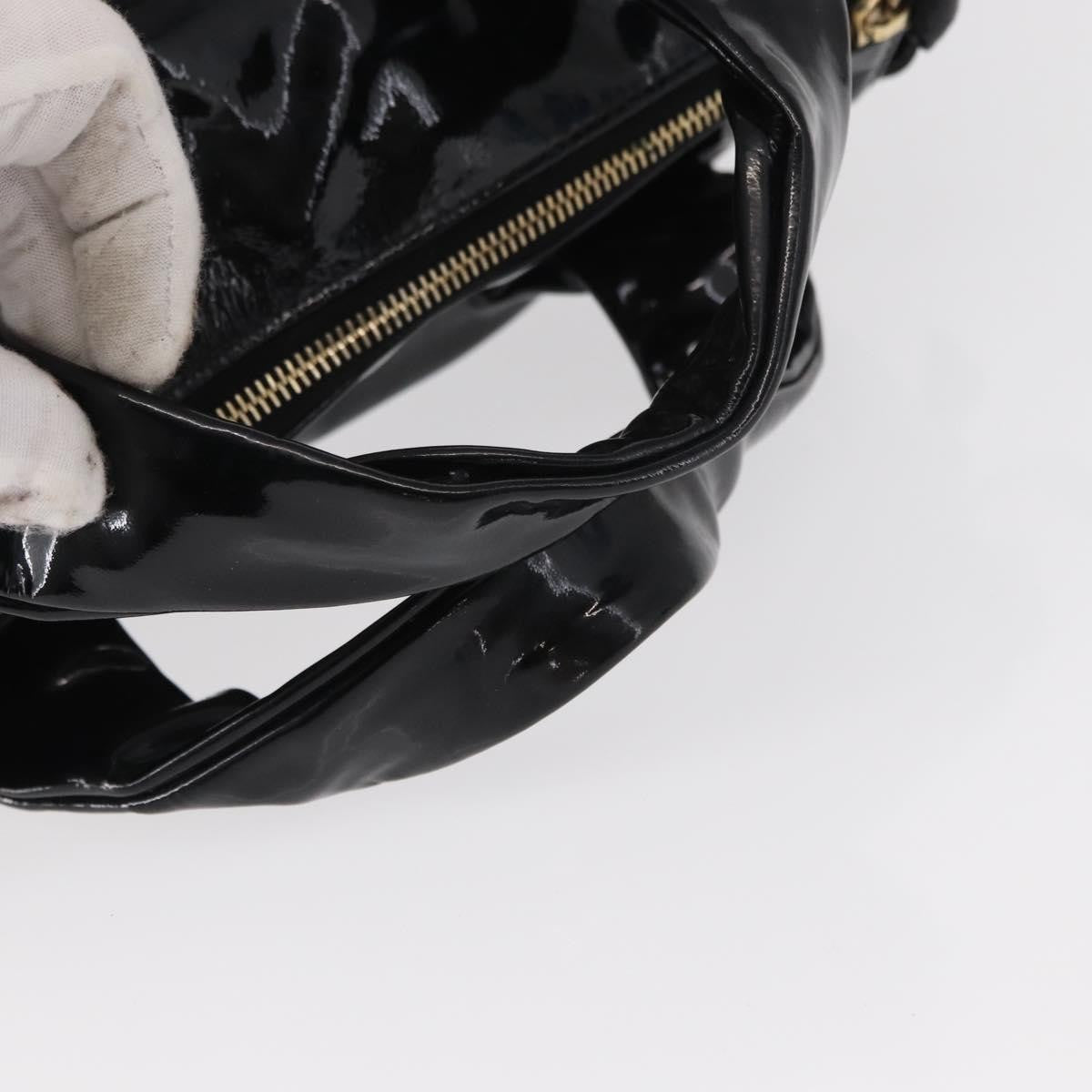 Gucci Hysteria Convertible Top Handle Patent Black Patent_Leather Handbag (Pre-Owned)