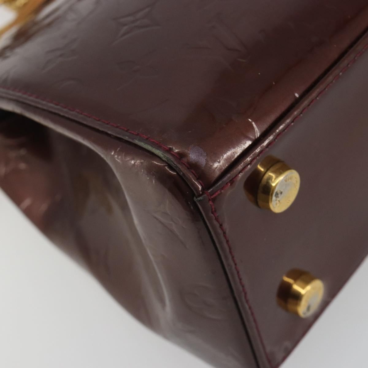 Louis Vuitton Brea Monogram Vernis Burgundy Patent_Leather Handbag (Pre-Owned)