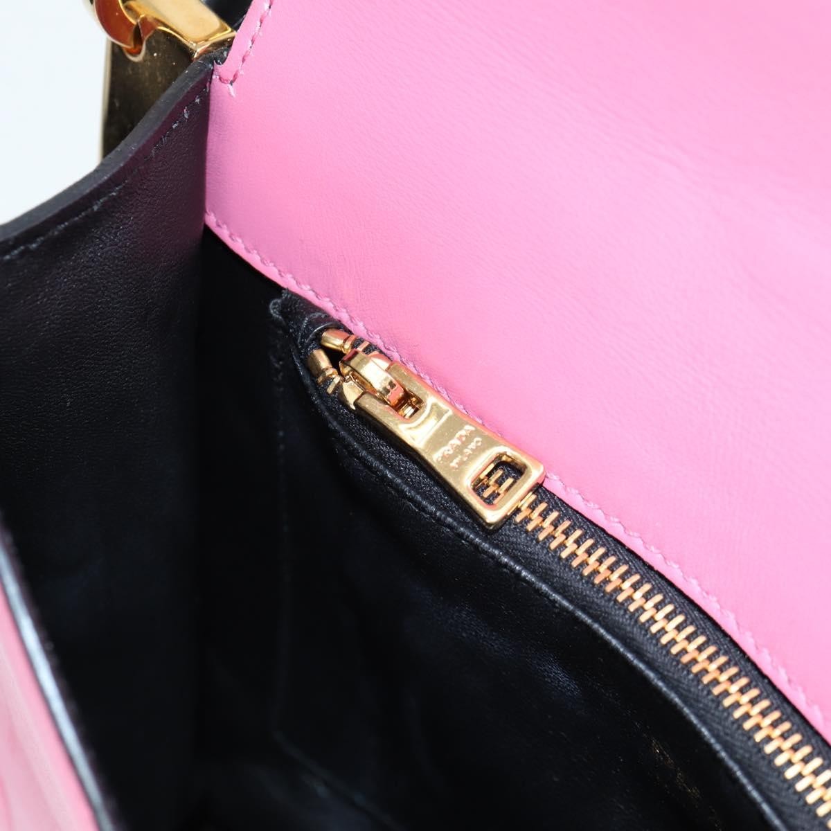 Prada Belle Top Handle City Calf Pink Leather Bag (Pre-Owned)