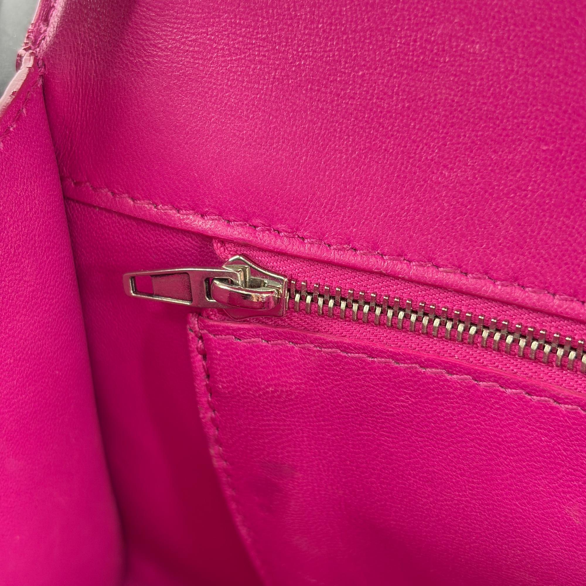 Balenciaga Hourglass Top Handle Leather With Crystals Pink Leather Handbag (Pre-Owned)