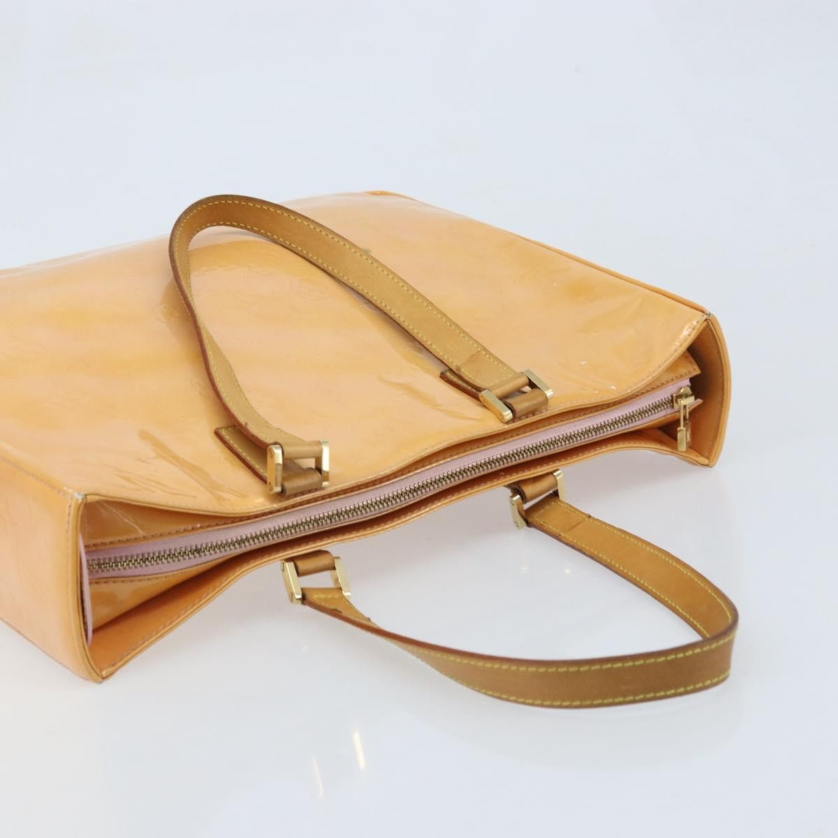 Louis Vuitton Columbus Monogram Vernis Beige Patent_Leather Tote Bag Bag (Pre-Owned)