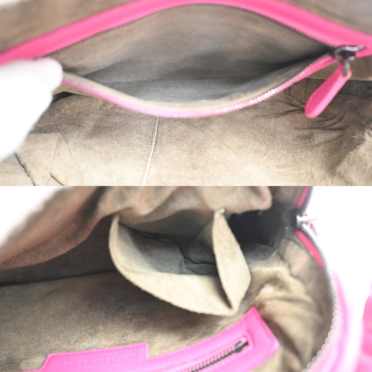 Bottega Veneta Nodini Intrecciato Nappa Pink Leather Shoulder Bag Bag (Pre-Owned)