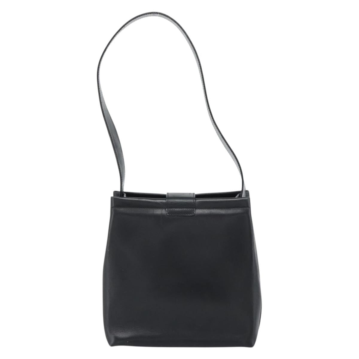 Salvatore Ferragamo Vala Leather Black Leather Shoulder Bag Bag (Pre-Owned)