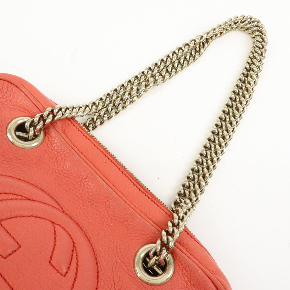 Gucci Soho Chain Zip Leather Pink Leather Shoulder Bag Bag (Pre-Owned)