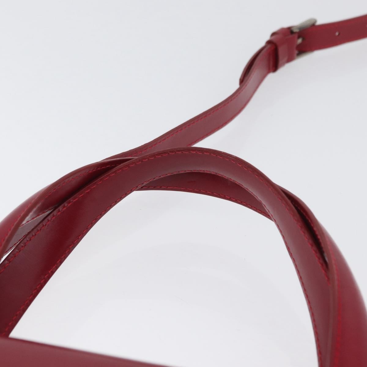 Bvlgari Top Handle Leather Red Leather Handbag (Pre-Owned)