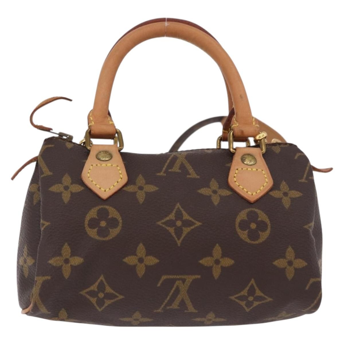 Louis Vuitton Speedy Mini Hl Monogram Canvas Brown Canvas Handbag (Pre-Owned)