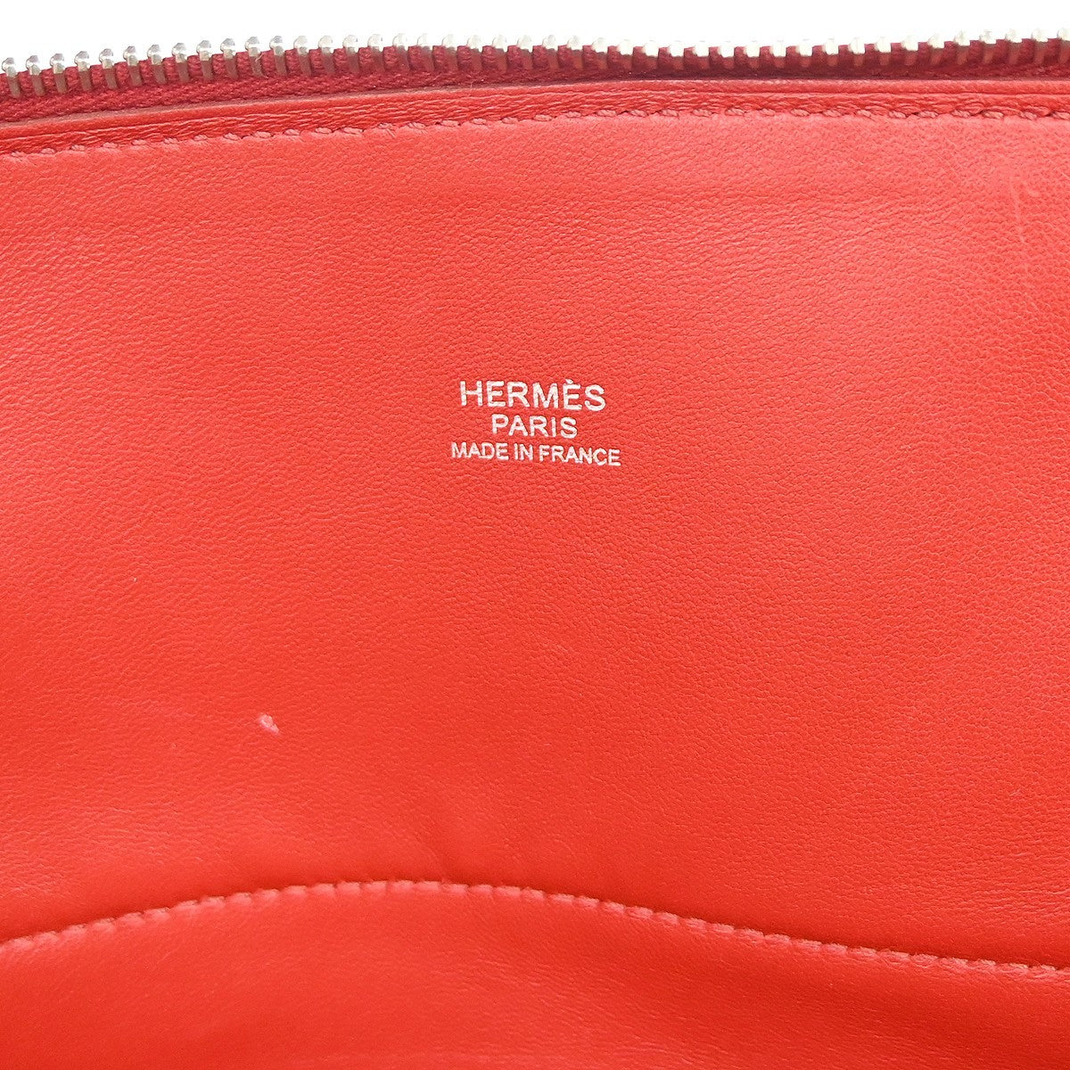 Hermes Bolide Clemence Red Leather Handbag (Pre-Owned)
