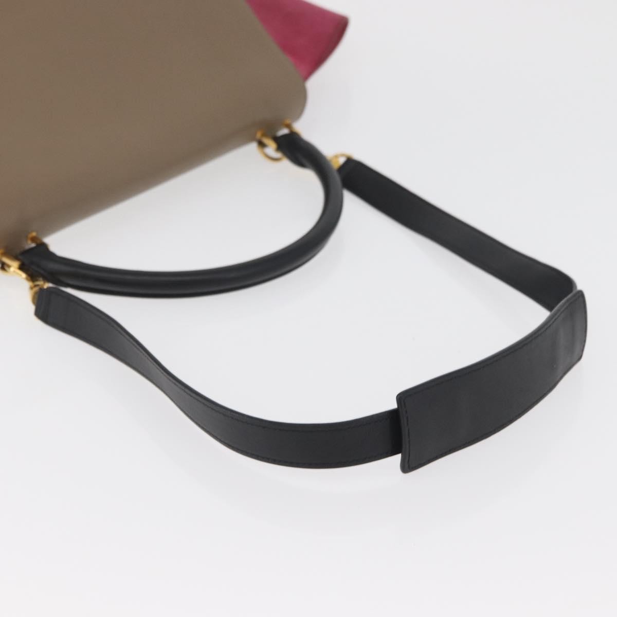 Celine Trapeze Leather With Suede Multicolour Leather Handbag (Pre-Owned)
