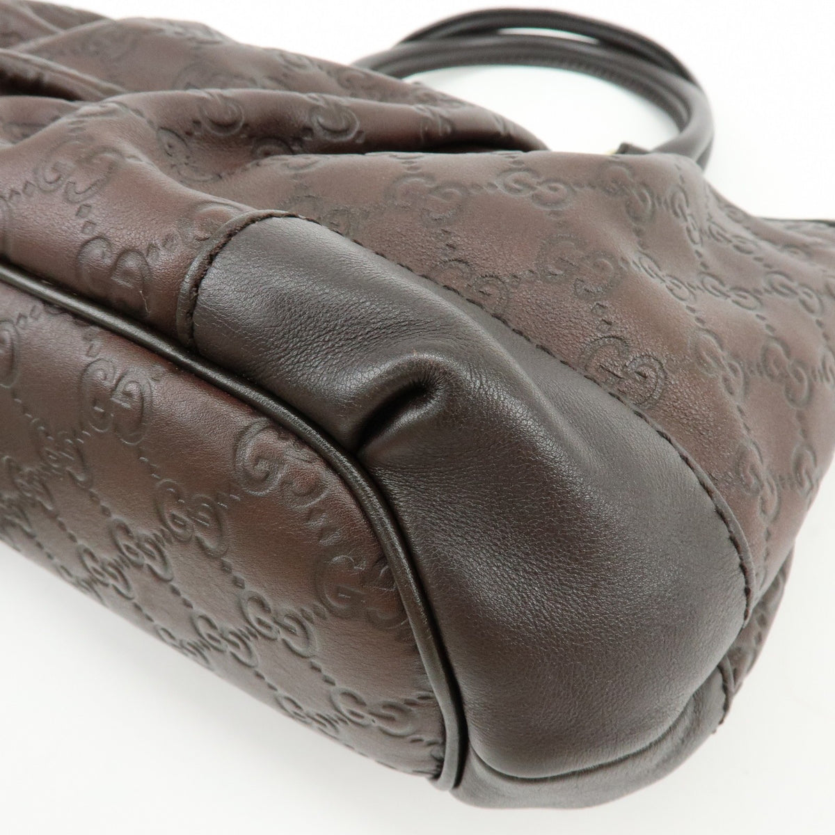 Gucci Sukey Top Handle Satchel Guccissima Leather Brown Leather Handbag (Pre-Owned)