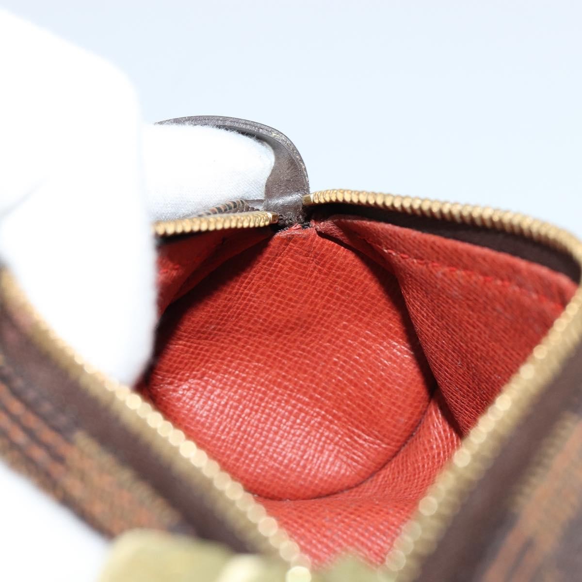 Louis Vuitton Papillon Pochette Damier Brown Canvas Clutche & Pouche Bag (Pre-Owned)