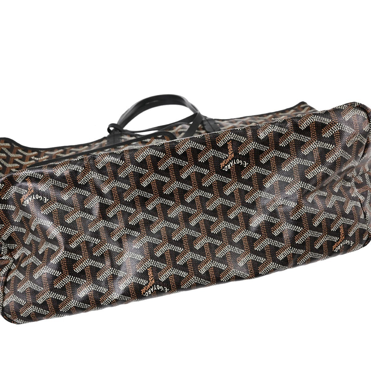 Goyard Saint Louis Coated Canvas Black Canvas Tote Bag Bag (Pre-Owned)