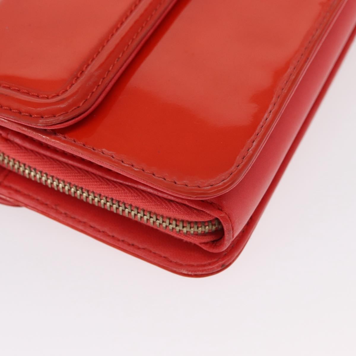 Chanel Mademoiselle Lock Flap Quilted Lambskin Orange Patent_Leather Shoulder Bag Bag (Pre-Owned)