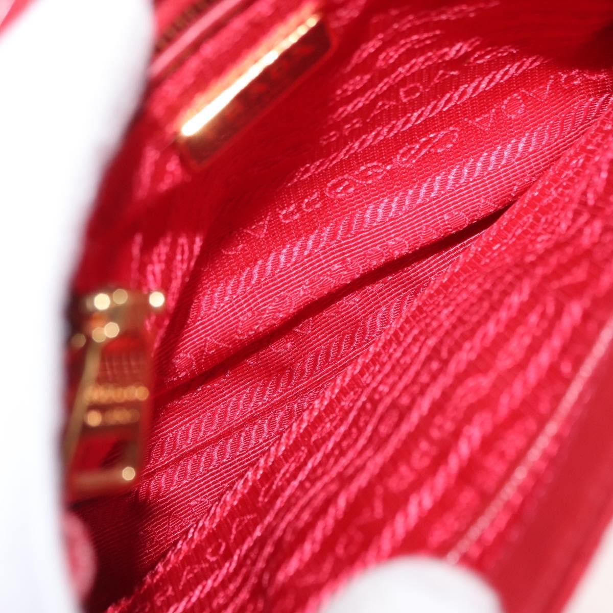 Prada Pushlock Chain Flap Quilted Tessuto Red Nylon Shoulder Bag Bag (Pre-Owned)