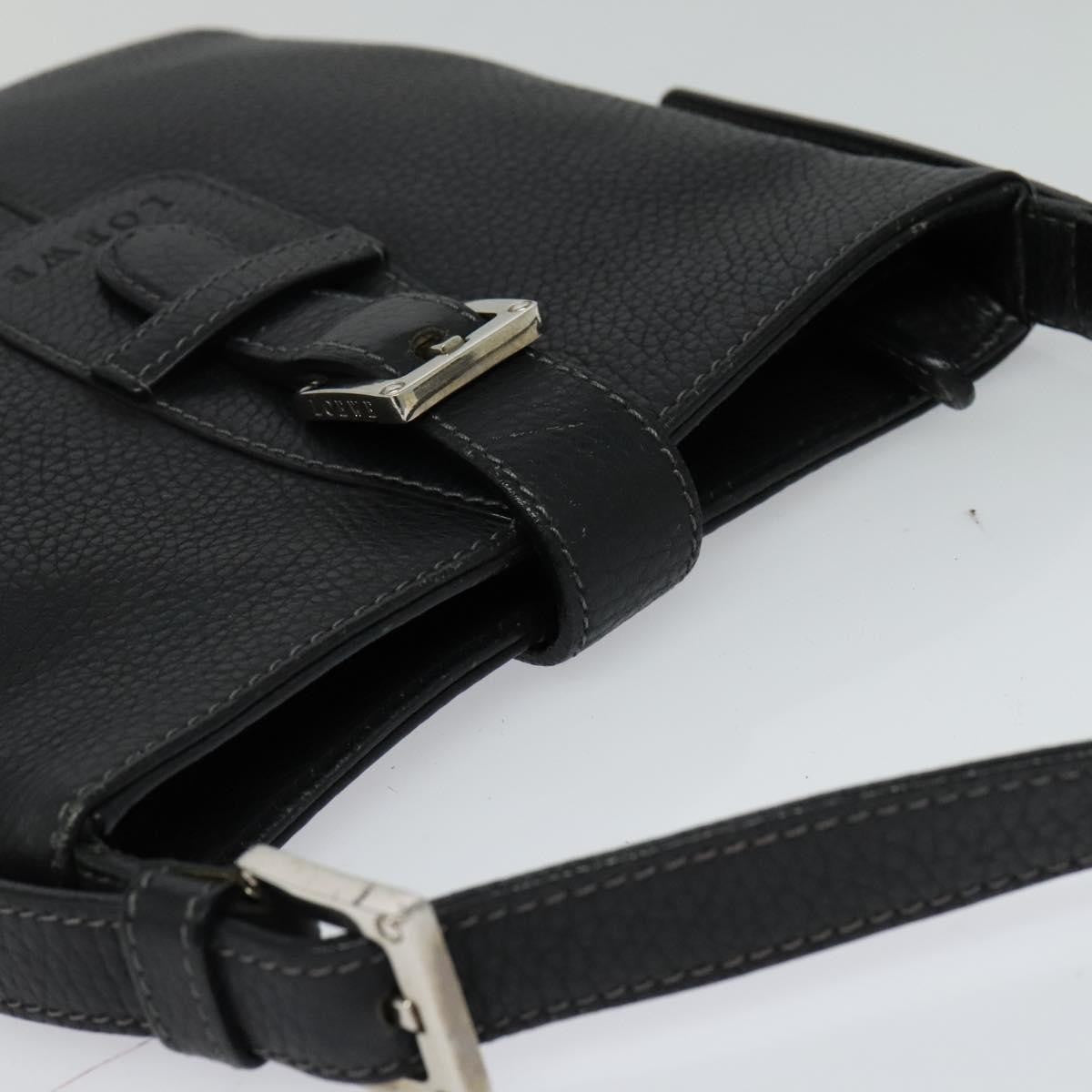 Loewe Vintage Leather Black Leather Shoulder Bag Bag (Pre-Owned)
