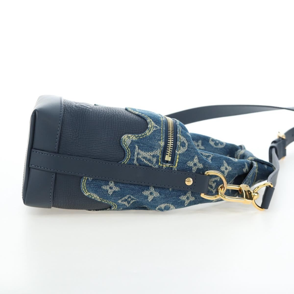 Louis Vuitton Nigo Japanese Cruiser Monogram Denim And Taurillon Leather Blue Canvas Handbag (Pre-Owned)