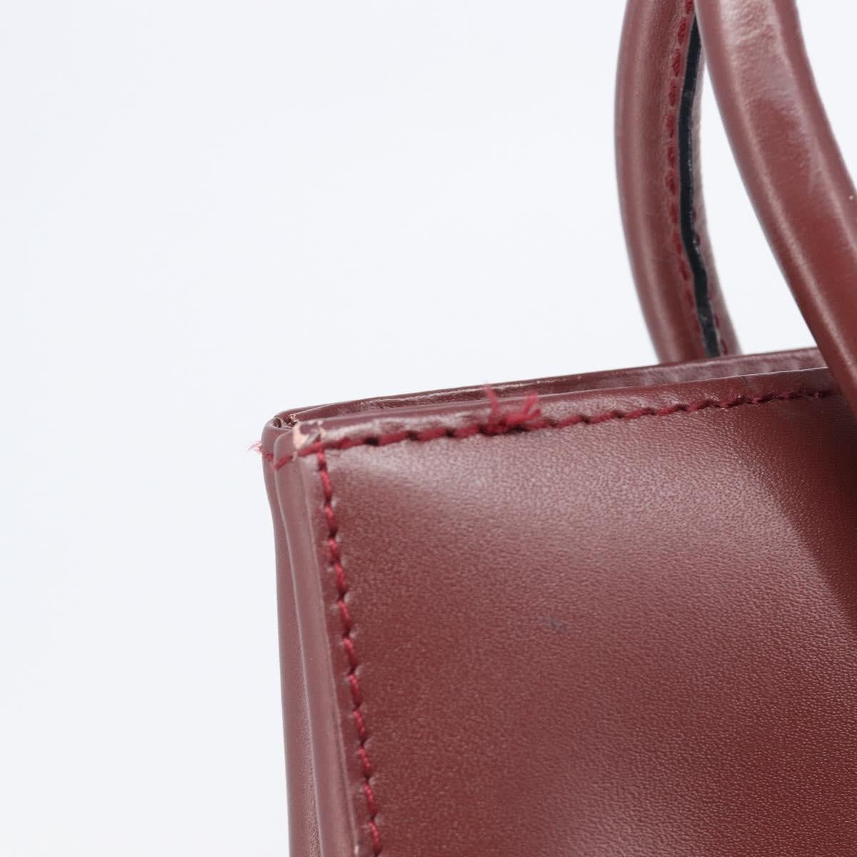 Cartier Must Line Leather Burgundy Leather Handbag (Pre-Owned)
