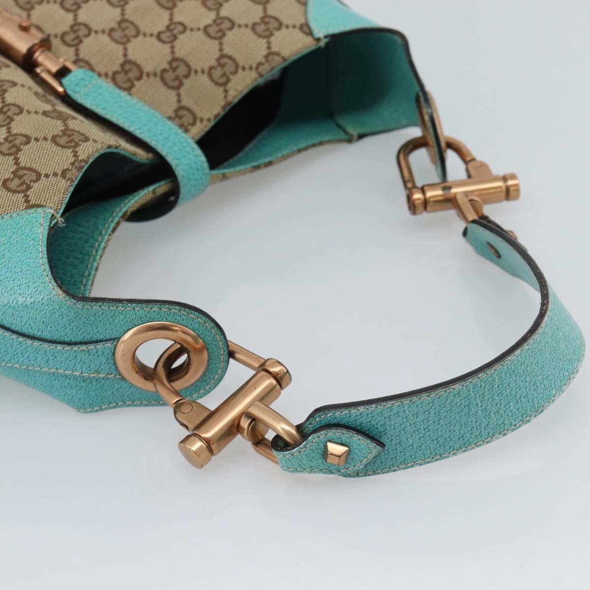 Gucci Jackie Canvas Brown Canvas Handbag (Pre-Owned)