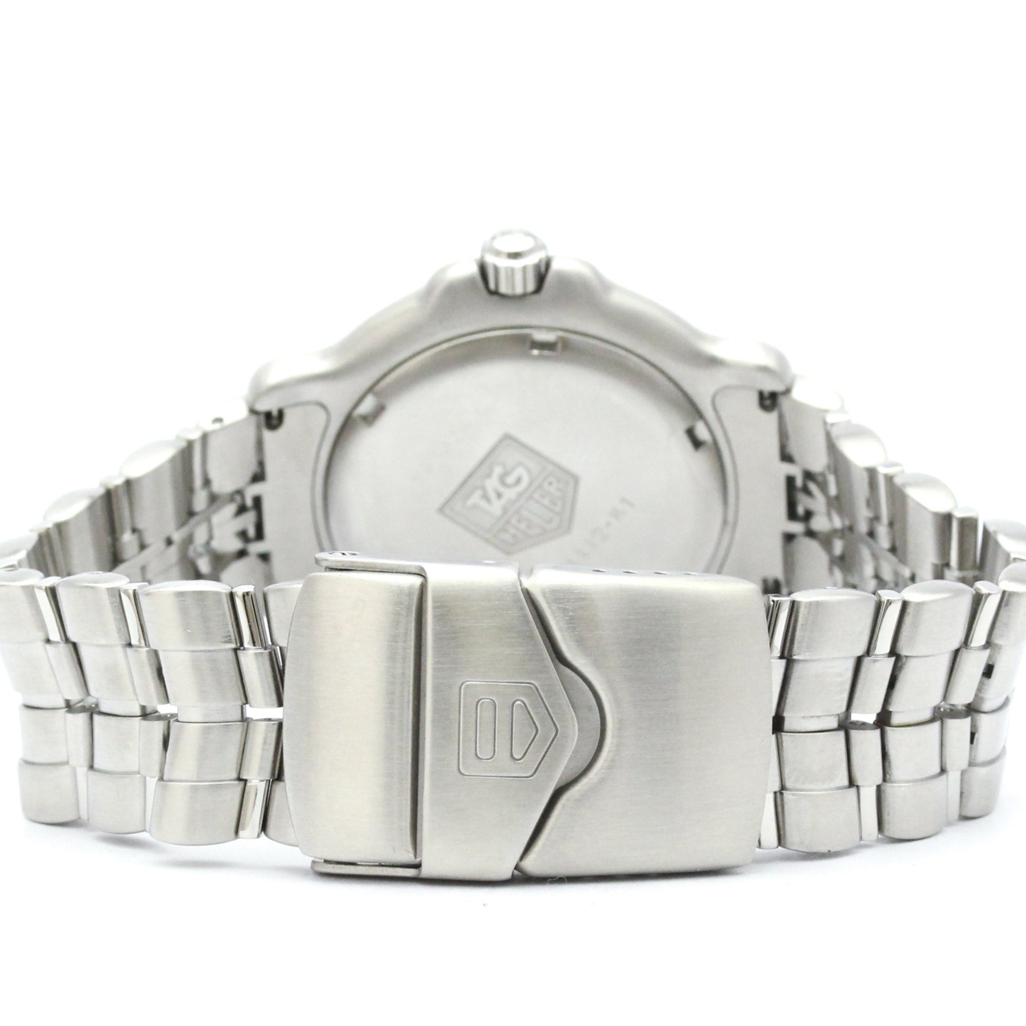 Tag Heuer Professional 6000 Quartz Stainless Steel With Plated Metal And Leather Watch (Pre-Owned)