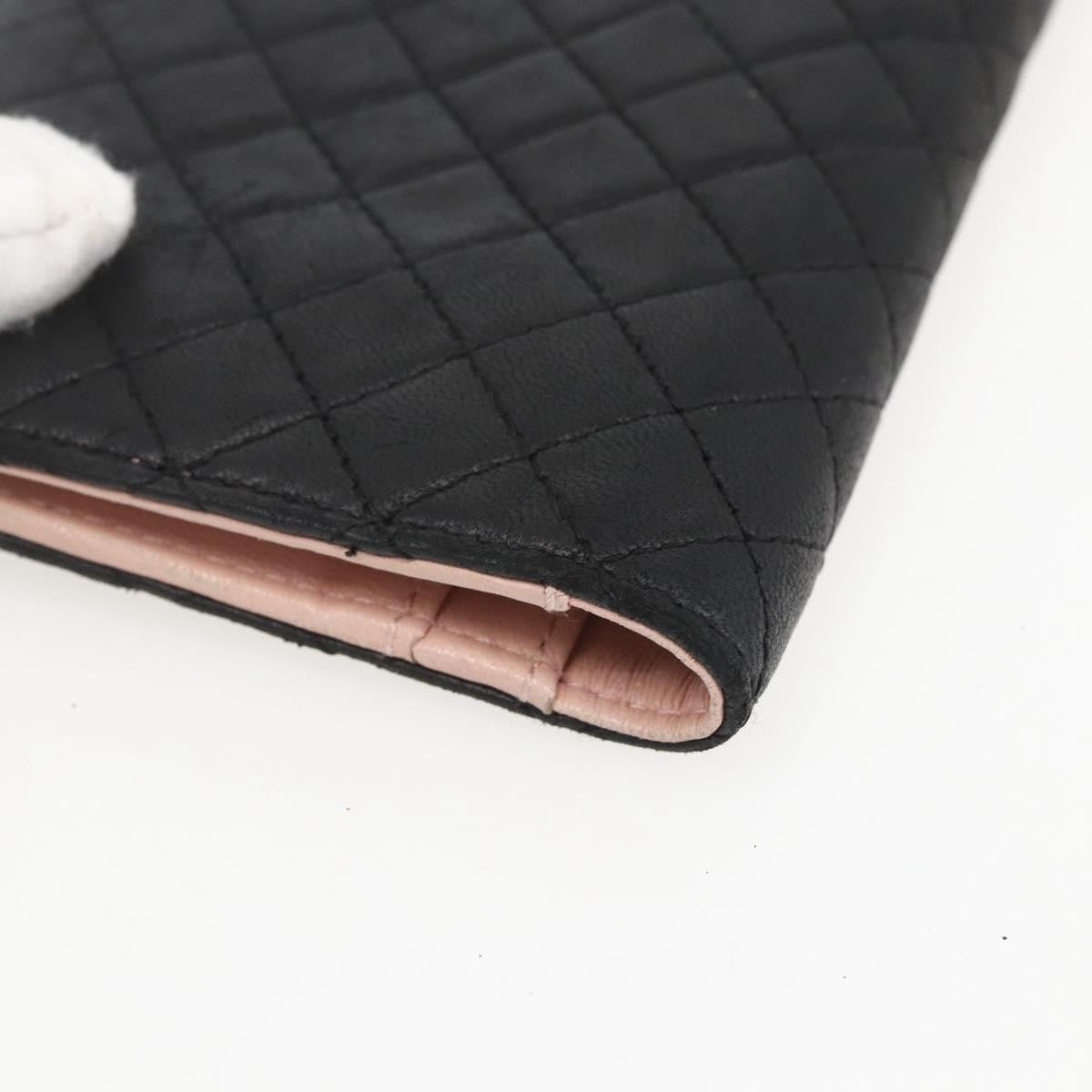 Chanel Vintage Cc Bifold Leather Black Leather Wallets Accessory (Pre-Owned)