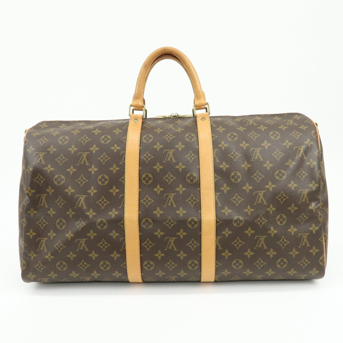 Louis Vuitton Keepall Bandouliere Monogram Canvas Brown Canvas Travel Bag Bag (Pre-Owned)