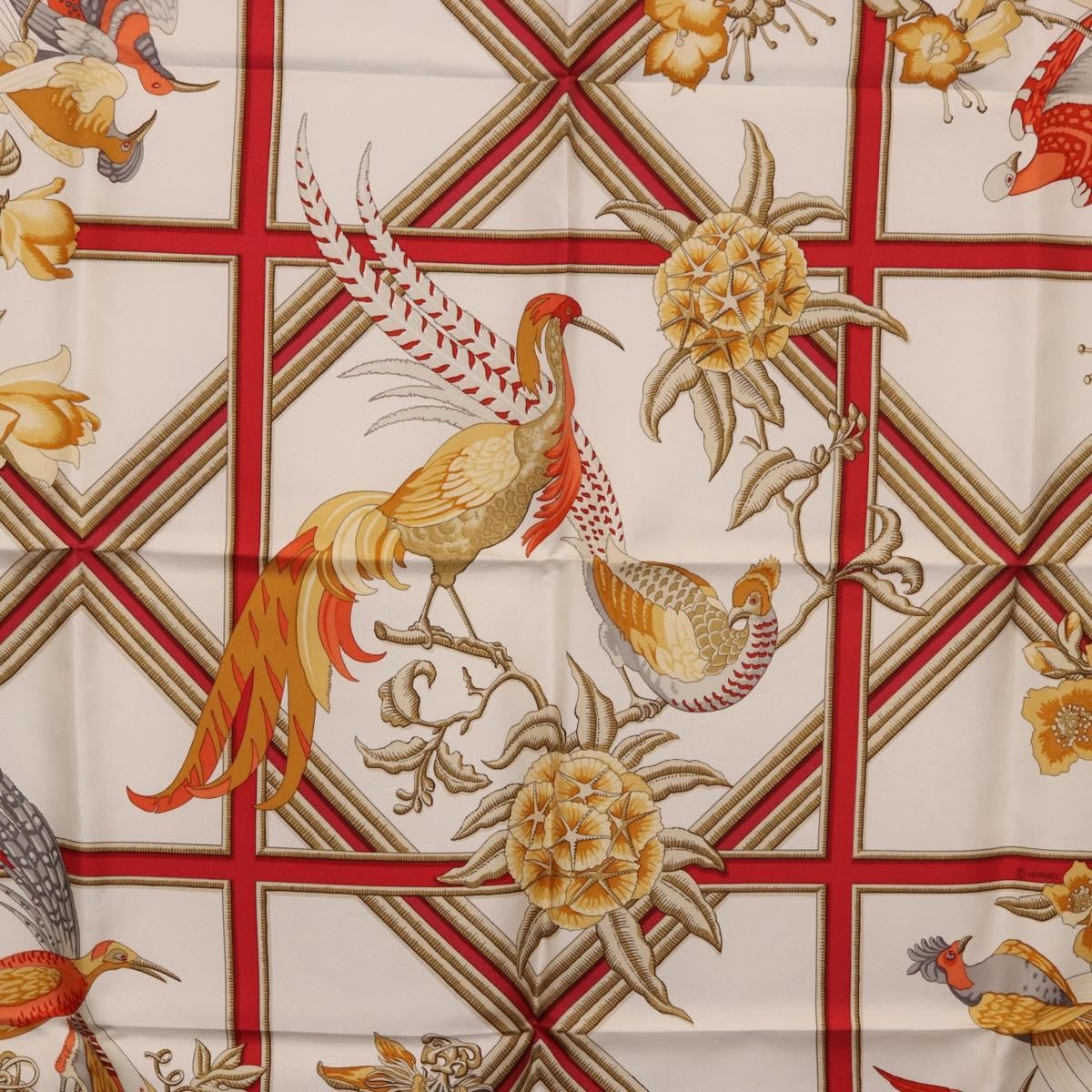 Hermes Carré 90 Silk Multicolor Red Silk Scarve & Shawl Accessory (Pre-Owned)