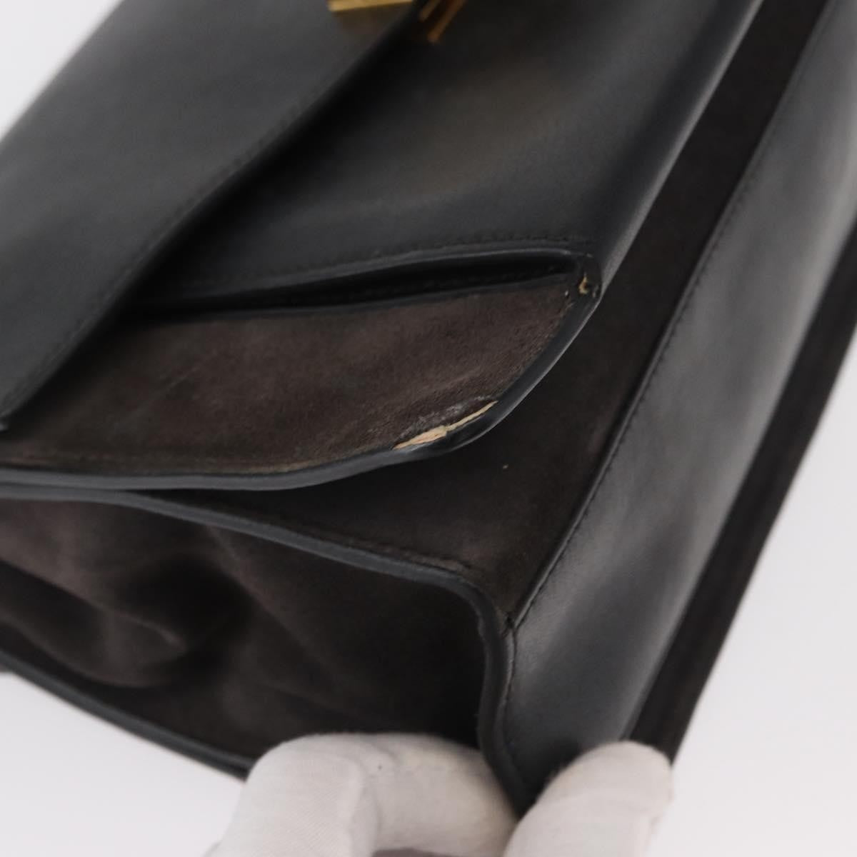 Givenchy Gv3 Flap Leather Black Leather Shoulder Bag Bag (Pre-Owned)