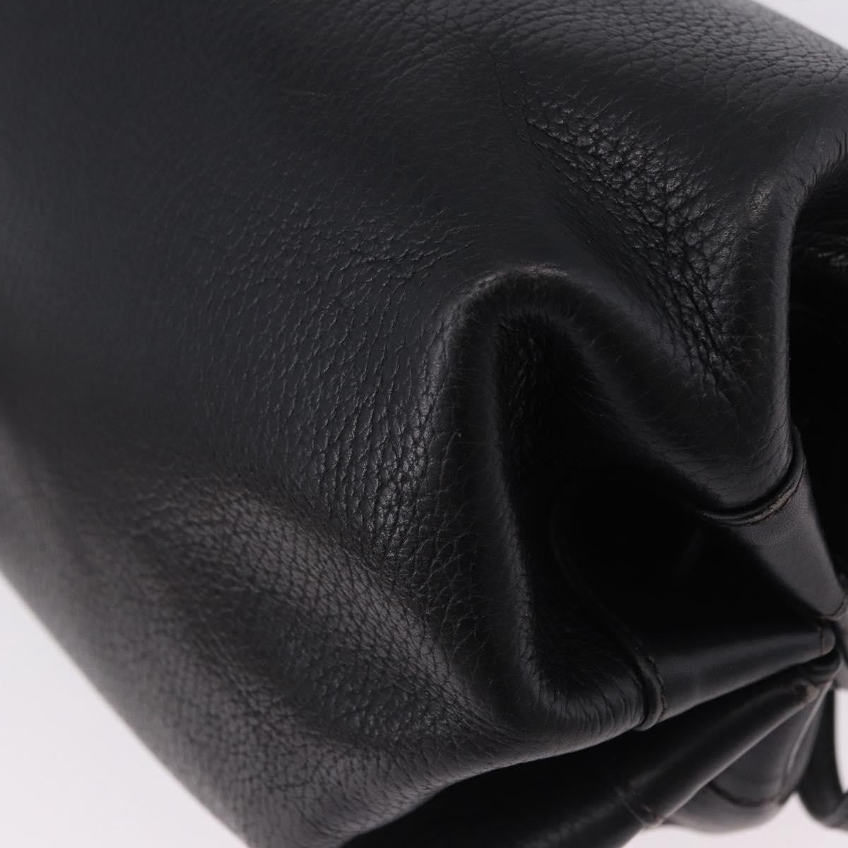 Gucci Shoulder Leather Black Leather Shoulder Bag Bag (Pre-Owned)
