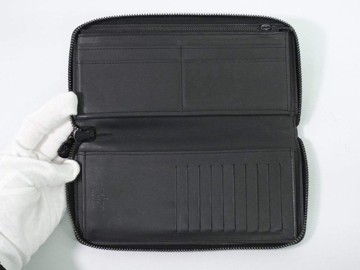 Louis Vuitton Zippy Monogram Shadow Leather Black Leather Wallets Accessory (Pre-Owned)