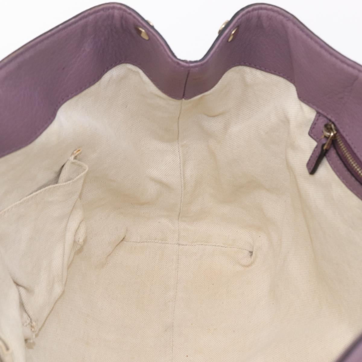 Gucci Miss Gg Gg Canvas With Leather Beige Canvas Tote Bag Bag (Pre-Owned)