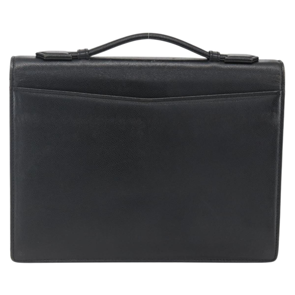 Saint Laurent Handbag Leather Black Leather Handbag (Pre-Owned)