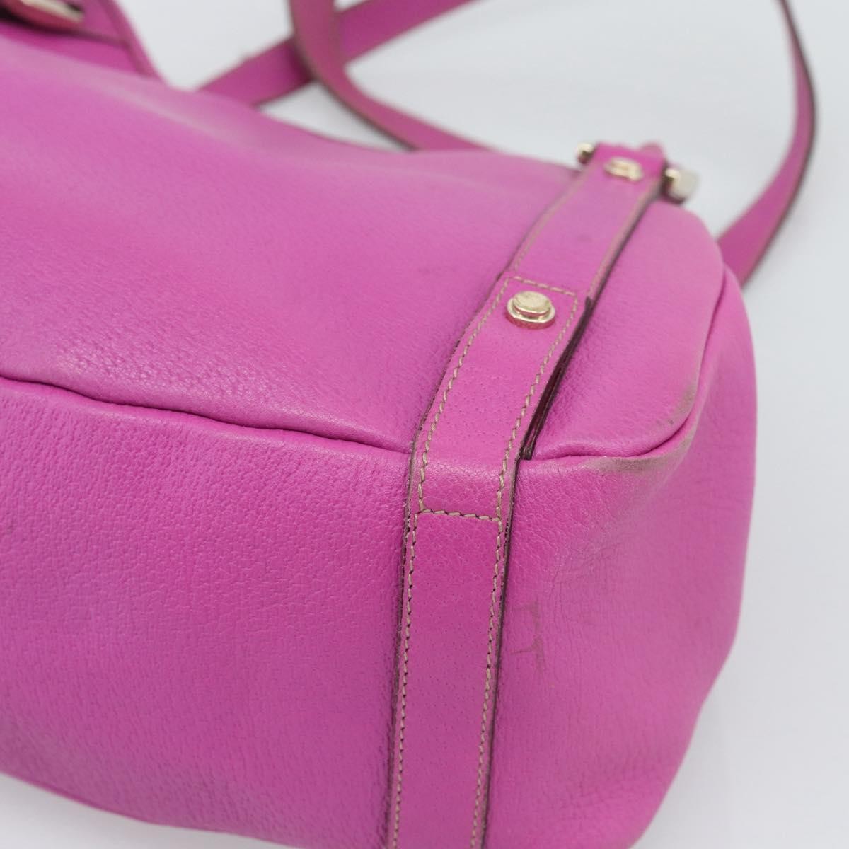 Gucci Abbey Leather Pink Leather Shoulder Bag Bag (Pre-Owned)
