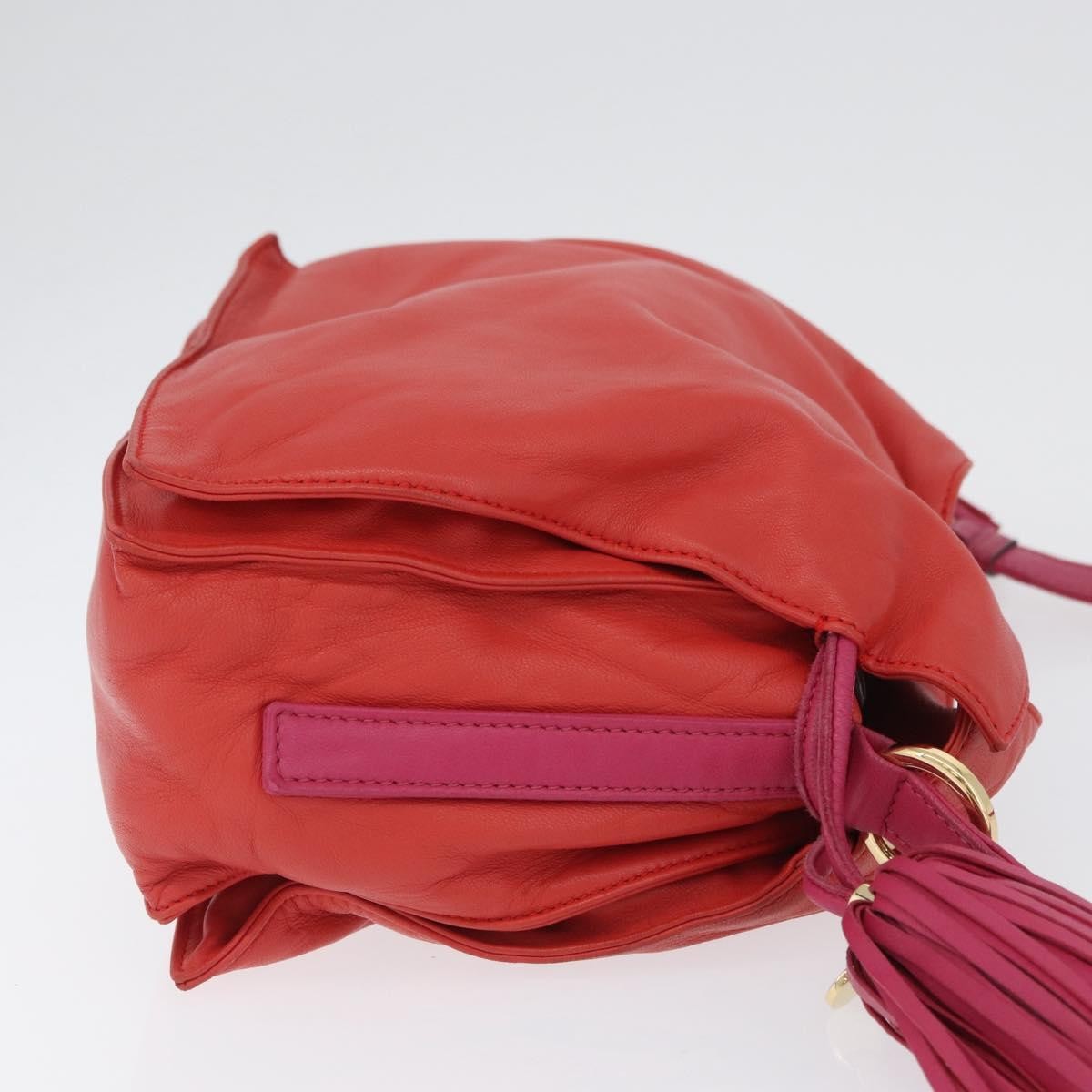 Loewe Flamenco Leather Orange Leather Shoulder Bag Bag (Pre-Owned)