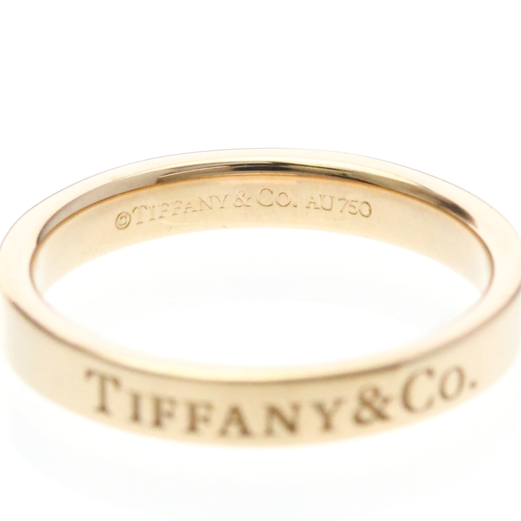 Tiffany & Co. Flat 18K Pink Gold Gold Pink_Gold Ring Jewelry (Pre-Owned)