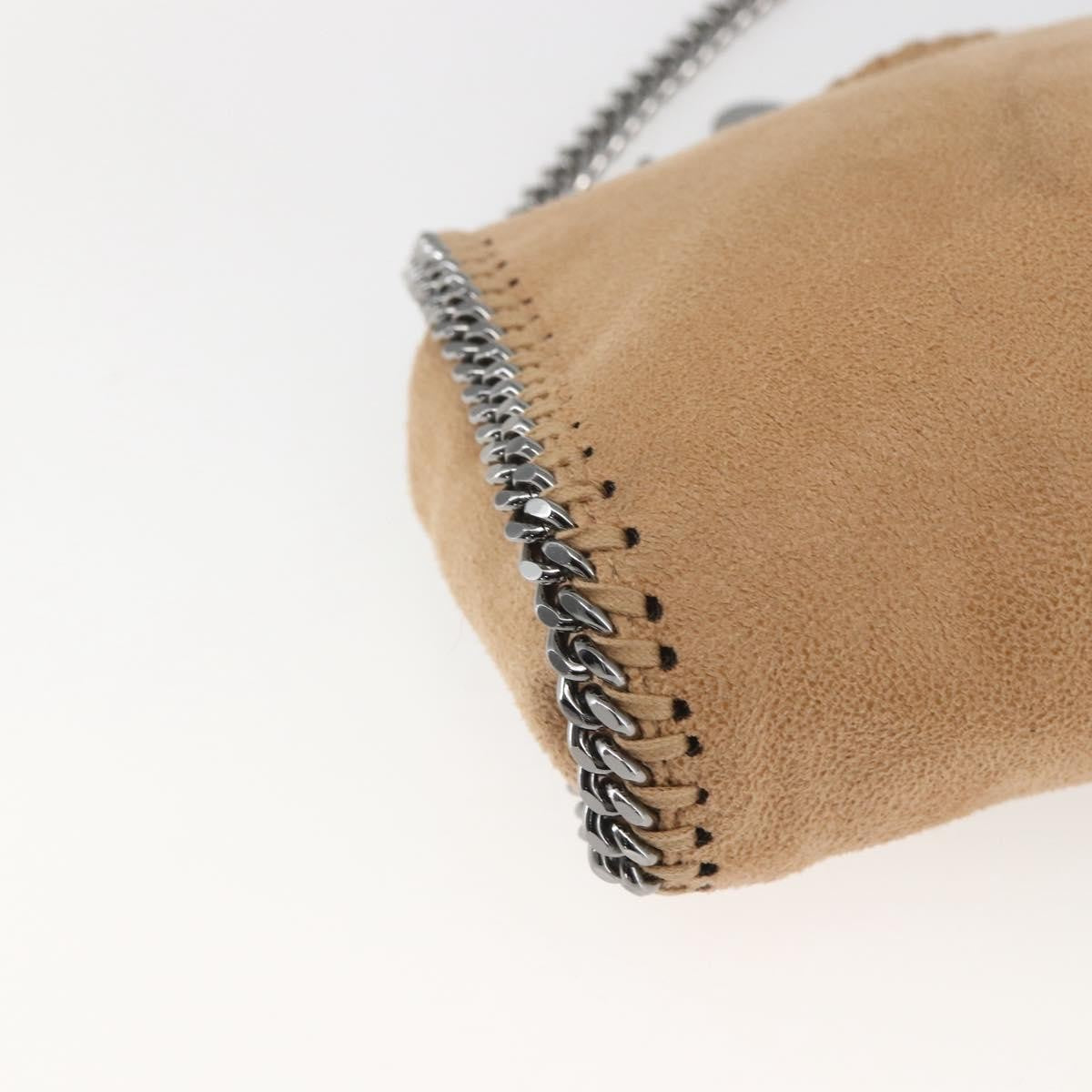 Stella Mccartney Falabella Fold Over Shaggy Deer Beige Polyester Shoulder Bag Bag (Pre-Owned)