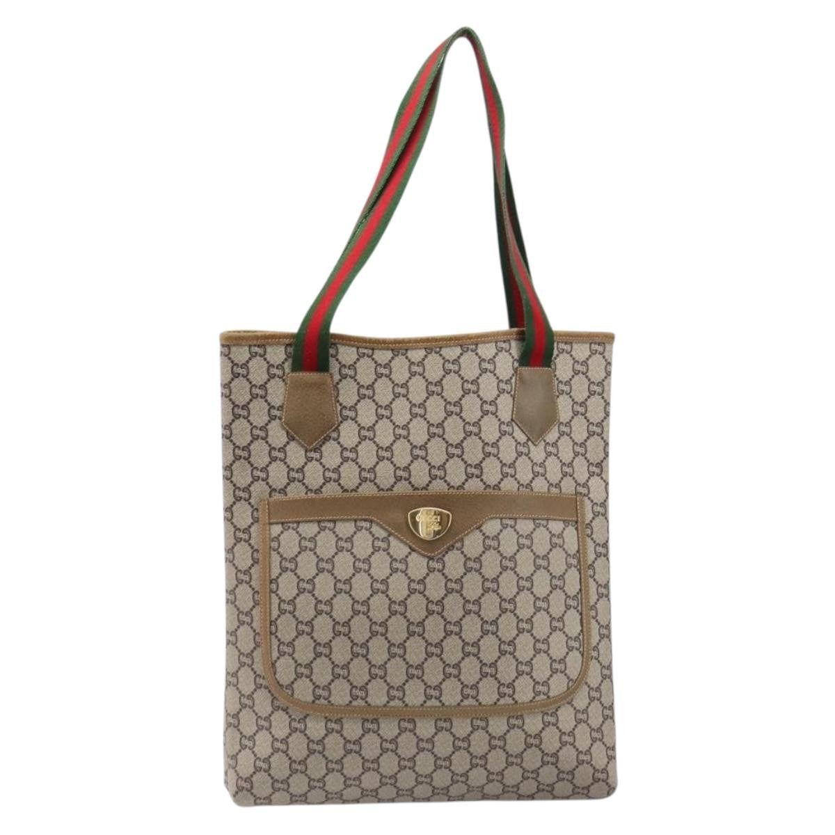 Gucci Ophidia Front Pocket Gg Coated Canvas Beige Canvas Briefcase Bag (Pre-Owned)