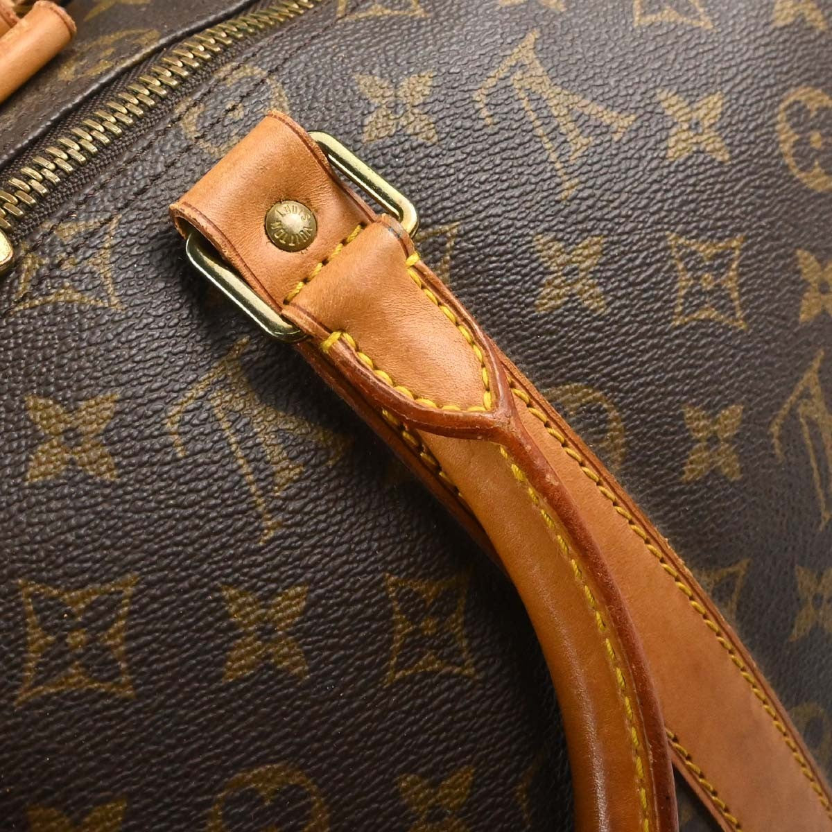 Louis Vuitton Keepall Canvas Brown Canvas Travel Bag Bag (Pre-Owned)
