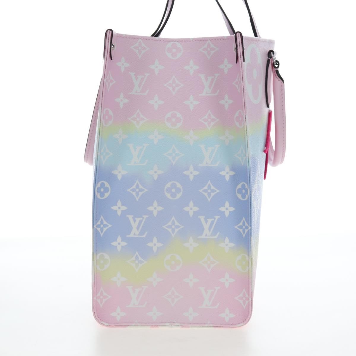 Louis Vuitton Onthego Tote Limited Edition Cities Escale Monogram Giant Pink Canvas Tote Bag Bag (Pre-Owned)