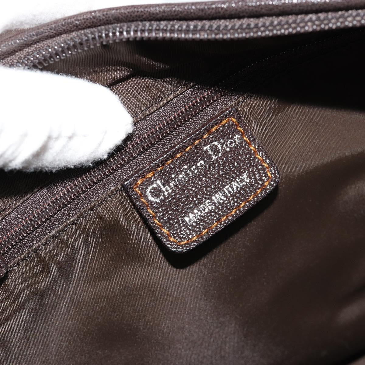 Christian Dior Vintage Cd Trotter Canvas Brown Canvas Handbag (Pre-Owned)